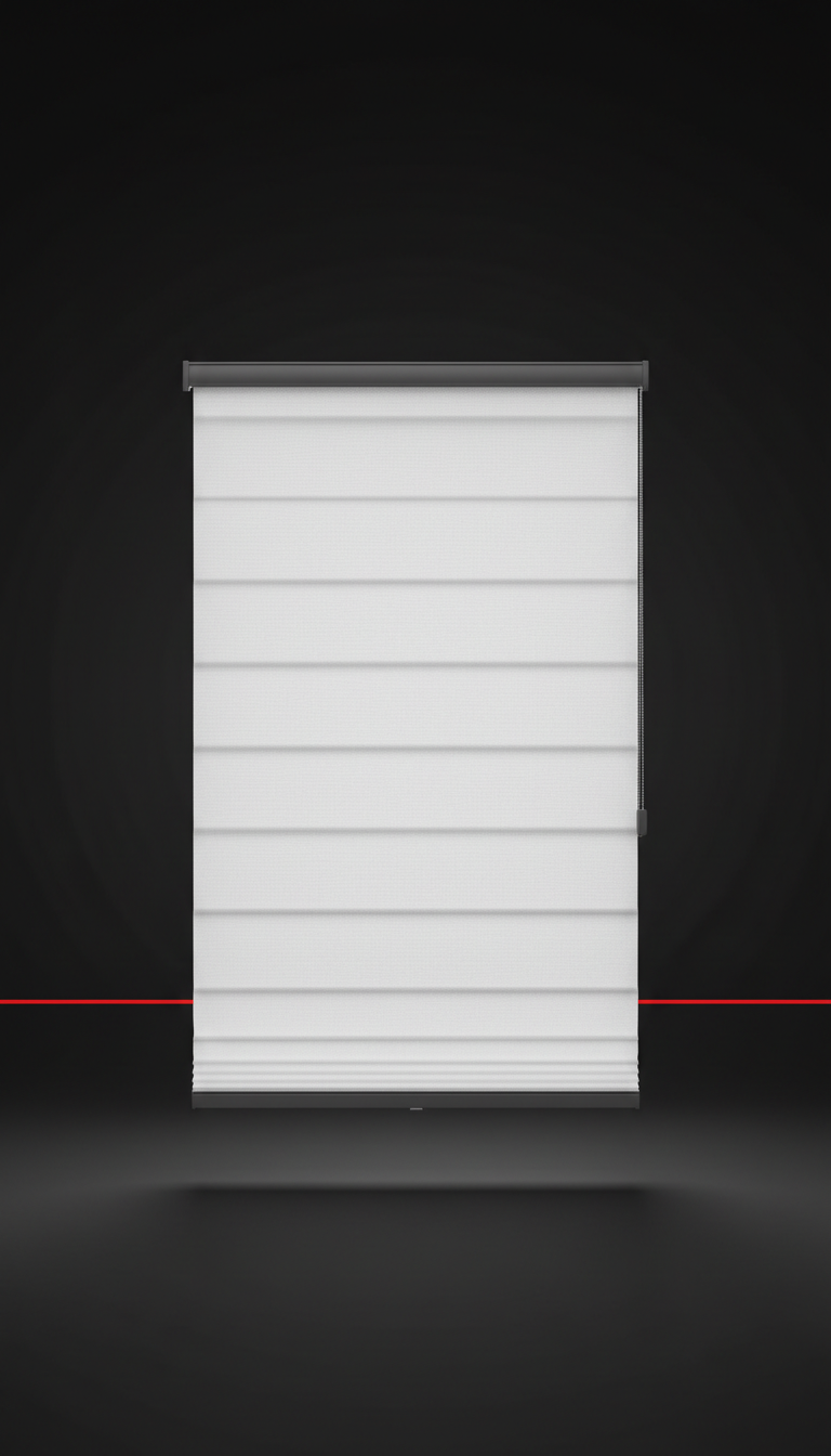 Blizzard white light-filtering blind