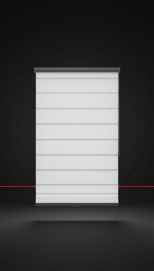 Blizzard white light-filtering blind