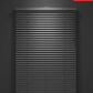 Iron gray aluminum slat blind, motorized